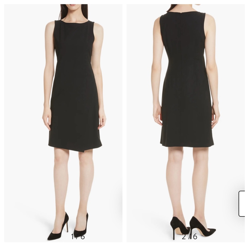 NWT Theory Risbana New Stretch Wool A-Line Dress Black 10